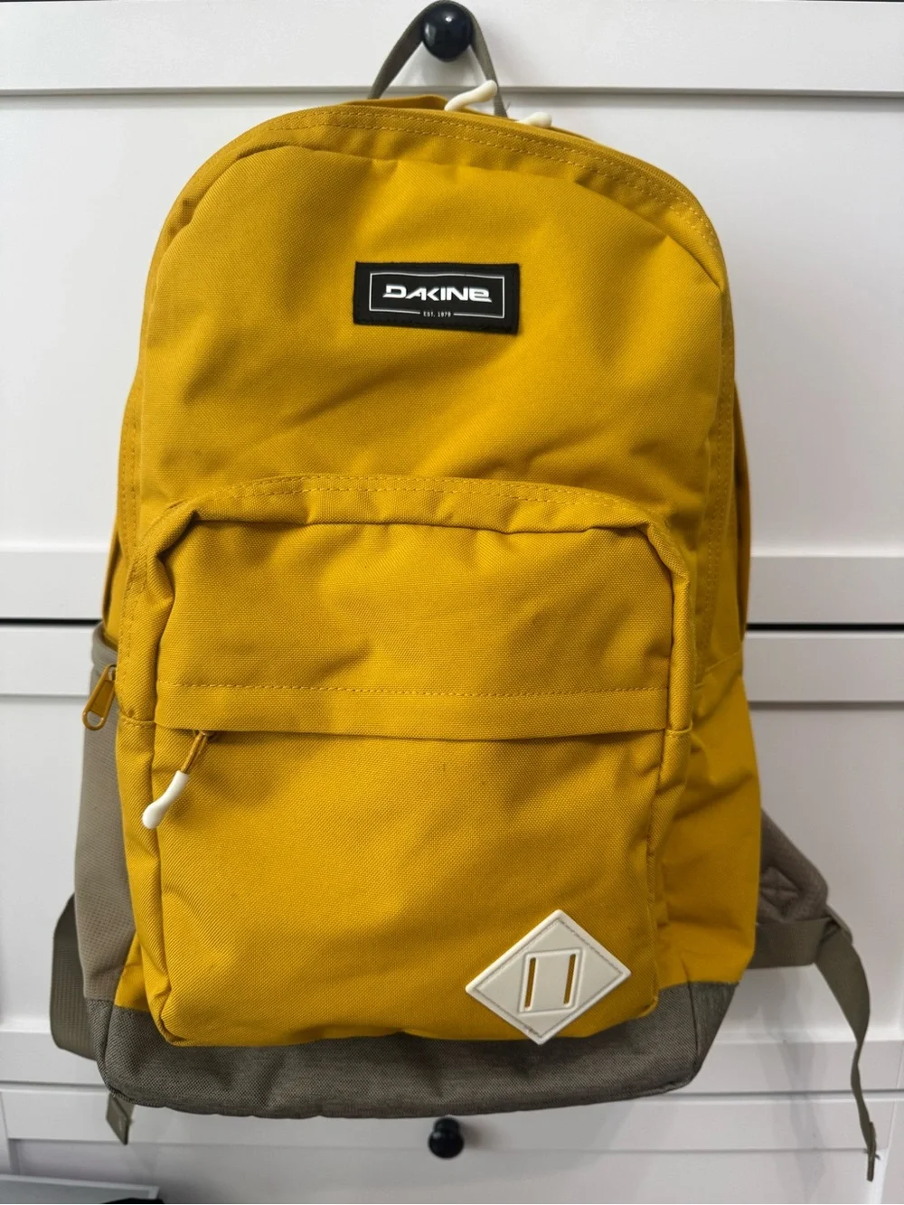 Dakine Mustard Yellow Backpack with Olive Brown Base